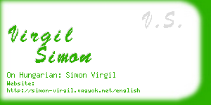 virgil simon business card